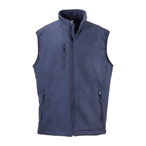 Veste sans manche softshell avec intérieur polaire, deux poches latérales