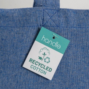 Tote bag  en coton recyclé 190 g/m2, anses longues et soufflet 21