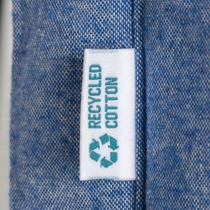 Tote bag  en coton recyclé 190 g/m2, anses longues et soufflet 22