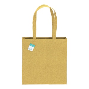 Tote bag  en coton recyclé 190 g/m2, anses longues et soufflet 26