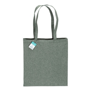 Tote bag  en coton recyclé 190 g/m2, anses longues et soufflet 30