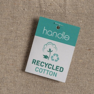 Tote bag  en coton recyclé 190 g/m2, anses longues et soufflet 13