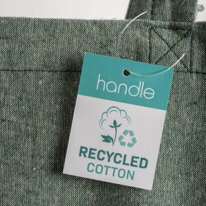 Tote bag  en coton recyclé 190 g/m2, anses longues et soufflet 31