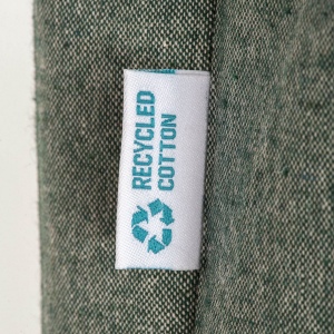 Tote bag  en coton recyclé 190 g/m2, anses longues et soufflet 32