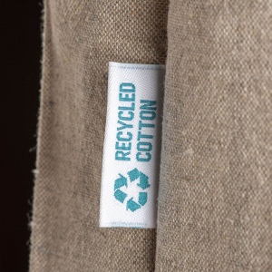Tote bag  en coton recyclé 190 g/m2, anses longues et soufflet 14
