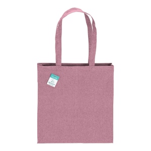 Tote bag  en coton recyclé 190 g/m2, anses longues et soufflet 18