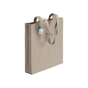 Tote bag  en coton recyclé 190 g/m2, anses longues et soufflet 2