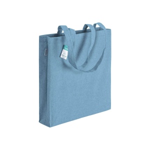 Tote bag  en coton recyclé 190 g/m2, anses longues et soufflet 3