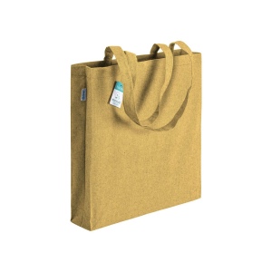 Tote bag  en coton recyclé 190 g/m2, anses longues et soufflet 7