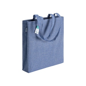 Tote bag  en coton recyclé 190 g/m2, anses longues et soufflet 5