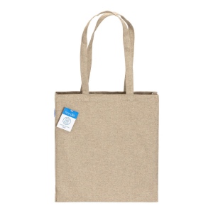 Tote bag carbon neutral en coton recyclé 280 g/m2, anses longues et soufflet 5