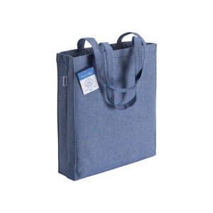Tote bag carbon neutral en coton recyclé 280 g/m2, anses longues et soufflet 3
