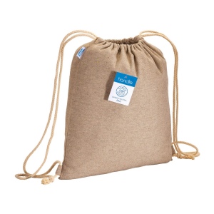 Sac à dos carbon neutral en coton recyclé, effet mélange 280 gr/m2