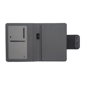 Pochette organizer en R-PET A5 avec bloc et fermeture magnétique qui s'illumine 4