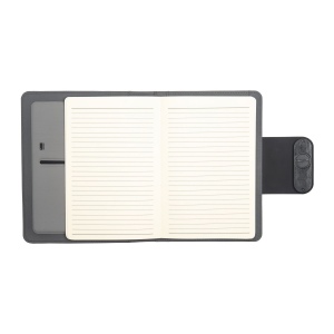 Pochette organizer en R-PET A5 avec bloc et fermeture magnétique qui s'illumine 5