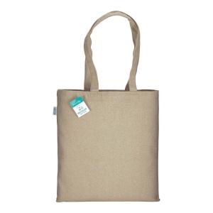 Tote bag en coton recyclé 280 g/m2, anses longues 12