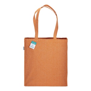 Tote bag en coton recyclé 280 g/m2, anses longues et soufflet 24