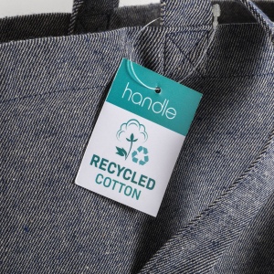 Tote bag en coton recyclé 280 g/m2, anses longues et soufflet 33