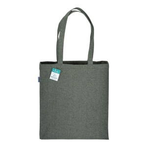Tote bag en coton recyclé 280 g/m2, anses longues et soufflet 36