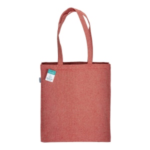 Tote bag en coton recyclé 280 g/m2, anses longues et soufflet 38