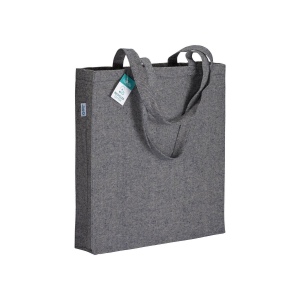 Tote bag en coton recyclé 280 g/m2, anses longues et soufflet 8