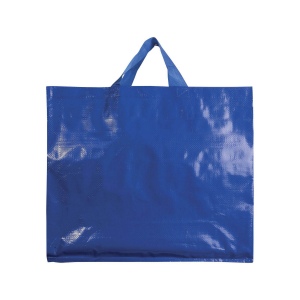 Tote bag en PP recyclé laminé 120g/m2, anses courtes et soufflet 10