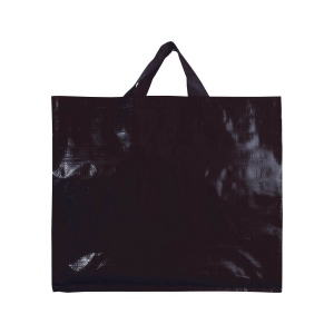 Tote bag en PP recyclé laminé 120g/m2, anses courtes et soufflet 22