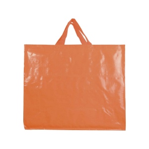 Tote bag en PP recyclé laminé 120g/m2, anses courtes et soufflet 12