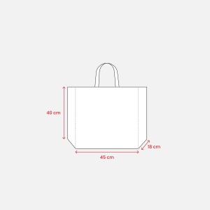 Tote bag en PP recyclé laminé 120g/m2, anses courtes et soufflet 13