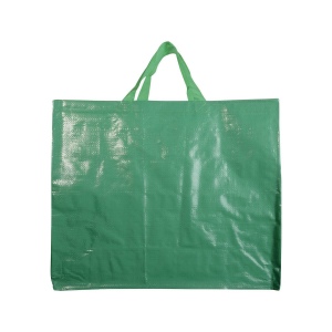 Tote bag en PP recyclé laminé 120g/m2, anses courtes et soufflet 18