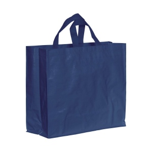Tote bag en PP recyclé laminé 120g/m2, anses courtes et soufflet 5