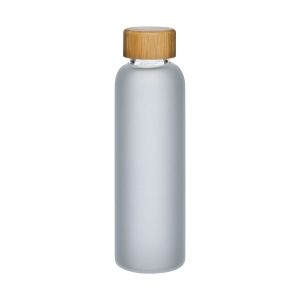 Bouteille en verre dépoli et bouchon en bambou, capacité 500 ml 6