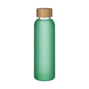 Bouteille en verre dépoli et bouchon en bambou, capacité 500 ml 3