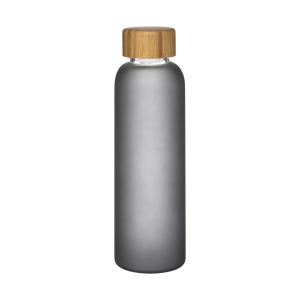 Bouteille en verre dépoli et bouchon en bambou, capacité 500 ml 5