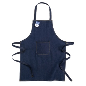 Tablier en denim de coton recyclé avec poche avant 2