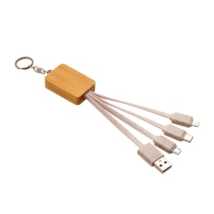 Câble d'alimentation usb- type c/lighting/micro usb avec porte-clé 2
