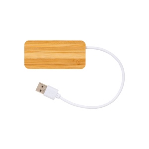 Hub avec 2 portes USB A et une porte type C, câble intégré 3