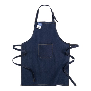 Tablier en tissus denim recyclé avec poche sur le devant 2