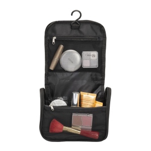 Beauty case en microfibre avec fermeture éclair, grandes poches internes 7