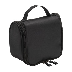 Beauty case en microfibre avec fermeture éclair, grandes poches internes