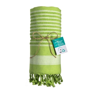 Serviette de plage en coton recyclé style fouta de 350 g/m2 8