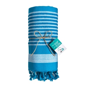 Serviette de plage en coton recyclé style fouta de 350 g/m2 17