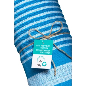 Serviette de plage en coton recyclé style fouta de 350 g/m2 18