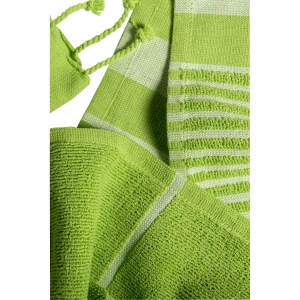 Serviette de plage en coton recyclé style fouta de 350 g/m2 10