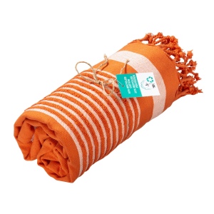 Serviette de plage en coton recyclé style fouta de 350 g/m2 6