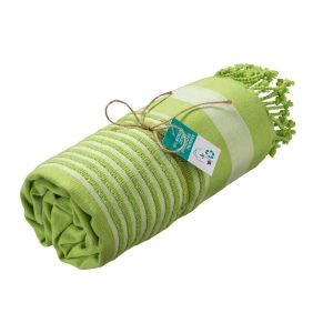 Serviette de plage en coton recyclé style fouta de 350 g/m2 2
