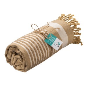 Serviette de plage en coton recyclé style fouta de 350 g/m2 3