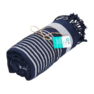 Serviette de plage en coton recyclé style fouta de 350 g/m2 7