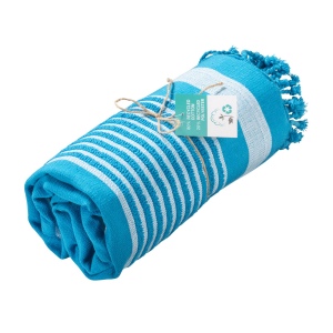 Serviette de plage en coton recyclé style fouta de 350 g/m2 4