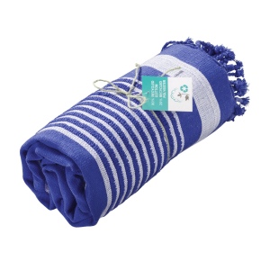 Serviette de plage en coton recyclé style fouta de 350 g/m2 5